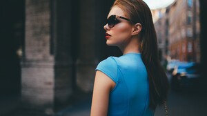 Oktyabrina Maximova Women Model Lipstick Library Women With Glasses