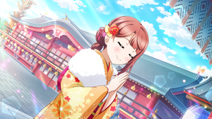 Uehara Ayumu Love Live Nijigasaki High School Idol Club Love Live Anime Anime Girls Closed Eyes Flow 3600x1800 wallpaper