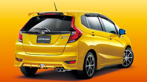 Honda Mugen Honda Honda Fit Car Japanese Cars Orange Background Yellow Background Rear View Yellow C 2000x1333 Wallpaper