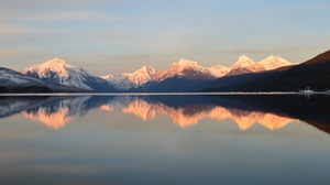Glacier National Park Lake Mcdonald Montana Mountain Nature Reflection Snow Usa Wilderness Winter 2800x1861 wallpaper
