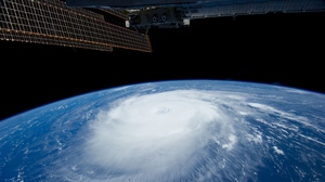 Hurricane Clouds Earth ISS Space Nature Planet Storm International Space Station 3840x2160 Wallpaper