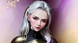 Stable Diffusion 4K Women Ai Art Yellow Silver Hair Pink Purple 3840x2160 Wallpaper
