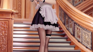 Legs 3D Maid Outfit High Heels Maid Heels Luck Zs People 1483x1920 Wallpaper