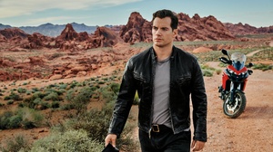 Actor British Henry Cavill Leather Jacket Motorcycle 2048x1152 Wallpaper