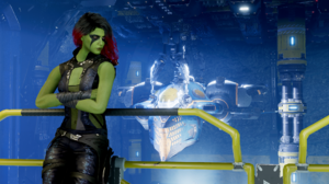 Guardians Of The Galaxy Guardians Of The Galaxy Game Video Games Screen Shot CGi Standing Arms Cross 2560x1080 wallpaper