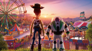 Woody Toy Story Buzz Lightyear Carnival Ferris Wheel Sunset Toy 3840x2160 Wallpaper