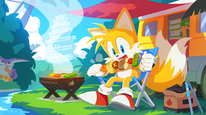 Tails Character Yui Karasuno Fox Sega Video Game Art Comic Art Sonic The Hedgehog Sonic Barbecue Bar 2880x1620 Wallpaper