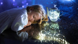 Sleeping Little Girl Light 3600x2400 Wallpaper