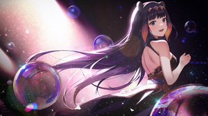 Virtual Youtuber Hololive Ninomae Inanis Bubbles Anime Girls 4779x2688 wallpaper
