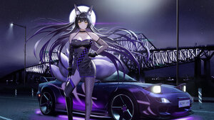 Anime Anime Girls Car 10000x5500 Wallpaper