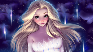 Blonde Blue Eyes Elsa Frozen Frozen 2 Girl Long Hair 3840x2160 Wallpaper