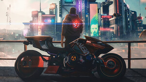 Biker Motorcycle Vehicle Video Games City Cyberpunk 2077 Building Video Game Art Futuristic ARCH Mot 3840x2160 Wallpaper