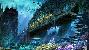 Sea Fish Bridge In Water Water 3840x2160 Wallpaper