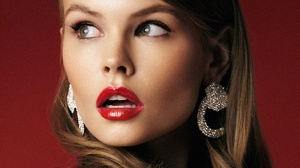Model Red Lipstick Glossy Lips Lip Gloss Looking Away Closeup Women 1200x1500 Wallpaper