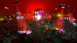 Digital Digital Art Artwork Illustration Environment Aliens Invasion Abstract Miniatures Miniature E 3840x2145 Wallpaper