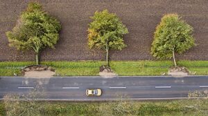 Nature Landscape Trees Road Car Birds Eye View Germany Saxony Field Environment Disaster Drone Photo 1920x1135 Wallpaper