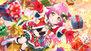 Tennoji Rina Love Live Nijigasaki High School Idol Club Love Live Anime Girls Christmas Christmas Or 3600x1800 wallpaper