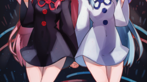 Anime Anime Girls Voiceroid Kotonoha Akane Kotonoha Aoi Long Hair Pink Hair Blue Hair Pink Eyes Twin 2894x4093 Wallpaper