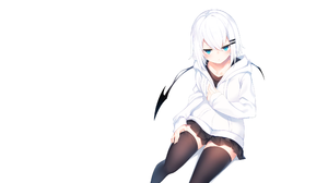 Anime Girls Ringo Chan Otokuyou White Hair Skirt Thigh Highs 2133x1200 Wallpaper