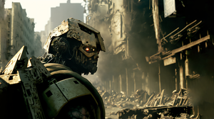 Ai Art Robot Soldier Science Fiction Men Armor 3641x2048 Wallpaper