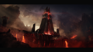 Science Fiction Science Lava Red Orange Smoke Fire Black Sky Star Wars Fantasy Art Spaceship 3840x2099 Wallpaper