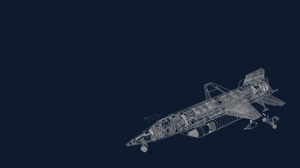 Airplane Drawing Engineering Cutaway Diagrams North American X 15 Rocket Dark Blue Background Simple 3480x2160 Wallpaper