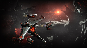 EVE Online PC Gaming Spaceship Science Fiction Video Game Art Digital Art Space Nebula 1920x1080 Wallpaper