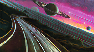 Ai Art Ai Painting Painting Landscape Surreal Space Saturn Rings Of Saturn Alien World Planet Space  3840x2160 Wallpaper