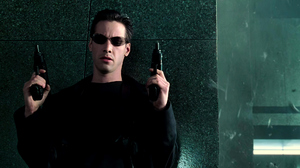 The Matrix Movies Film Stills Neo Keanu Reeves Actor Sunglasses Gun Uzi 1920x1080 Wallpaper