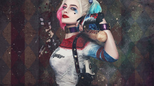 Baseball Bat Blonde Blue Eyes Harley Quinn Lipstick Margot Robbie Suicide Squad 2048x1433 Wallpaper