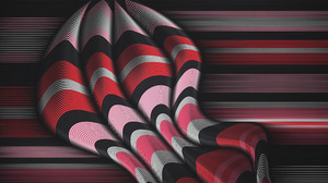 Lines Digital Art Artwork 3D Graphics Abstract 3D Abstract Red Black Pink 2414x1280 Wallpaper
