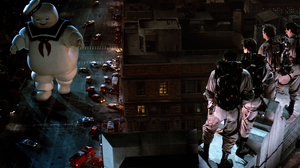 Ghostbusters Movies Film Stills New York City Building Car Stay Puft Marshmallow Man Street Rooftops 1920x1080 wallpaper