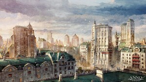 Anno 1800 1800s Digital Art Concept Art Artwork Ubisoft Skyscraper City Rooftops Cityscape 3840x2160 Wallpaper