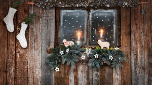 Candle Window Christmas Ornaments Christmas Socks 2000x1281 Wallpaper