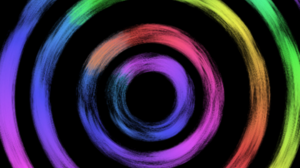 Dark Circle Color Burst Minimalism 1080x2340 Wallpaper