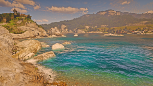 Red Dead Redemption 2 Rockstar Games Video Games Nature Landscape Sea Foam CGi Water Rocks 2560x1080 wallpaper
