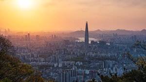 Cityscape Seoul Skyscraper South Korea Sunset 2048x1366 wallpaper