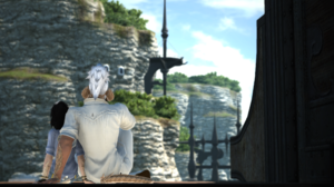 Final Fantasy XiV A Realm Reborn Au Ra Reshade White CGi Sitting Video Game Characters 2104x1345 Wallpaper