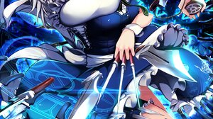 Touhou Anime Girls Anime Weapon Red Eyes Fantasy Art Fantasy Girl 2930x4096 Wallpaper
