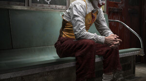 Cigarettes Joker 2019 Movie Green Hair Makeup Joker Fan Art Alone W Z H Joaquin Phoenix Sitting ArtS 1920x1922 Wallpaper