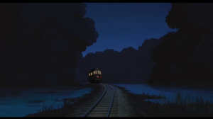 Spirited Away Anime Creatures Train Railway Anime Screenshot Night Anime 1920x1080 Wallpaper