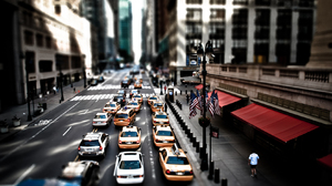 Taxi Tilt Shift New York 1680x1050 Wallpaper
