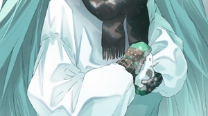Anime Anime Girls Vocaloid Hatsune Miku Vertical Twintails Long Hair Gloves Snowman Scarf 1112x2091 Wallpaper