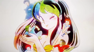 Urusei Yatsura Lum Invader Anime Girls Ataru Moroboshi Oni Anime Screenshot Wink One Eye Closed Anim 3840x2160 Wallpaper