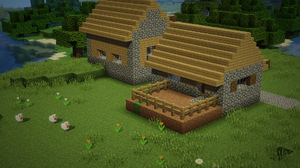 PC Gaming Video Games Screen Shot Green Minecraft House Chickens 1920x1080 Wallpaper