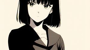 Novel Ai Anime Girls White Background Simple Background Minimalism 2560x2560 Wallpaper