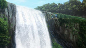 Kimetsu No Yaiba Kamado Tanjiro Hashira Sakonji Urokodaki Anime Anime Screenshot Waterfall Anime Boy 1920x1080 Wallpaper