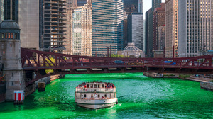 Building Skyscraper Chicago USA River Green Ship Water St Patricks Day Bridge 2023 Year Downtown Cit 1800x1200 Wallpaper