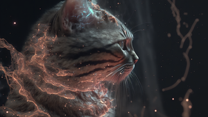 Ai Art Cats Space Nebula Universe Animals 3060x2048 Wallpaper