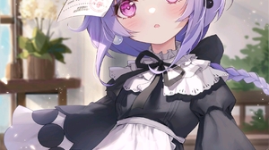 Anime Anime Girls Genshin Impact Qiqi Genshin Impact Maid Maid Outfit Purple Hair 1700x2405 Wallpaper